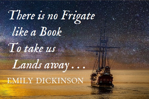 Ship with Emily Dickinson quote
